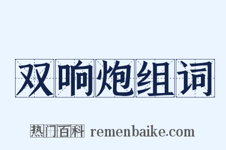 双响炮组词是什么意思的图片